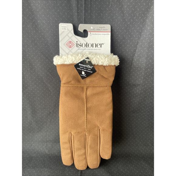 Isotoner Women’s Winter Gloves Size L/XL Repels Rain Snow Sherpa Lined NEW - Picture 1 of 5